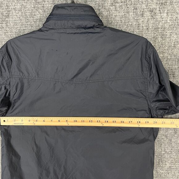 RVCA Windbreaker Mens S Black Stow Hood Full Zip Shell Skater Streetwear Bomber - Picture 6 of 8